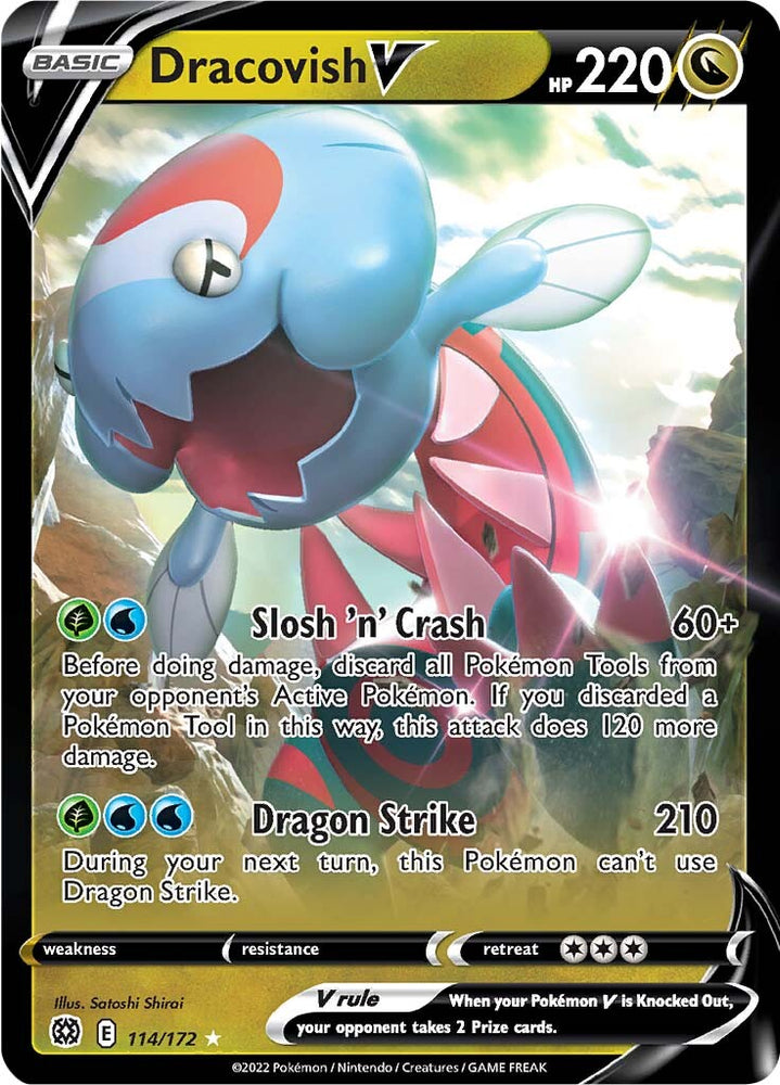 Pokemon | Dracovish V (114/172) [Sword & Shield: Brilliant Stars] | The Nerd Merchant