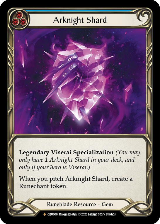 Flesh and Blood TCG | Arknight Shard [CRU000] (Crucible of War)  1st Edition Cold Foil | The Nerd Merchant