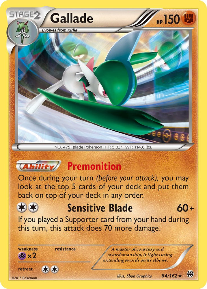 Pokemon | Gallade (84/162) (Cosmos Holo) (Blister Exclusive) [XY: BREAKthrough] | The Nerd Merchant