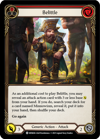 Flesh and Blood TCG | Belittle (Red) [MON266] (Monarch)  1st Edition Normal | The Nerd Merchant