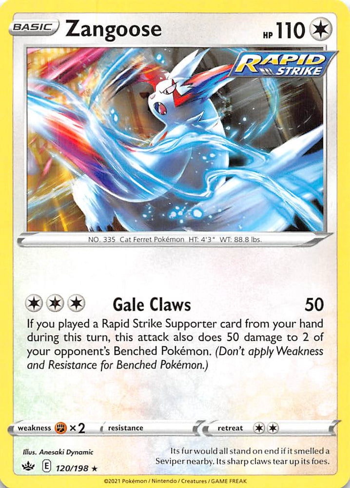 Pokemon | Zangoose (120/198) [Sword & Shield: Chilling Reign] | The Nerd Merchant