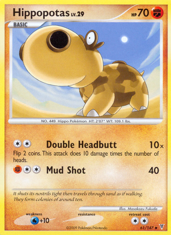 Pokemon | Hippopotas (61/147) [Platinum: Supreme Victors] | The Nerd Merchant