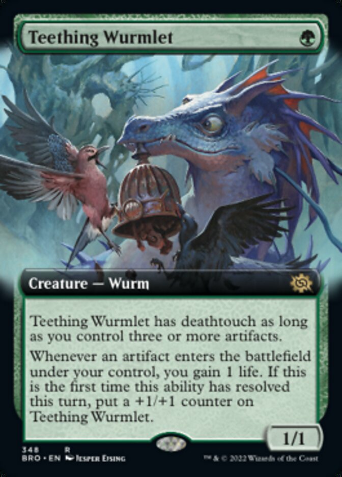 Magic | Teething Wurmlet (Extended Art) [The Brothers' War] | The Nerd Merchant