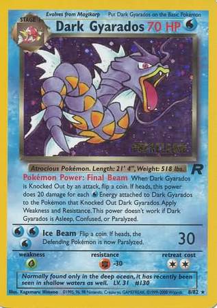 Pokemon | Dark Gyarados (8/82) (Prerelease Promo) [Team Rocket Unlimited] | The Nerd Merchant