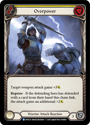 Flesh and Blood TCG | Overpower (Yellow) [U-WTR124] (Welcome to Rathe Unlimited)  Unlimited Rainbow Foil | The Nerd Merchant
