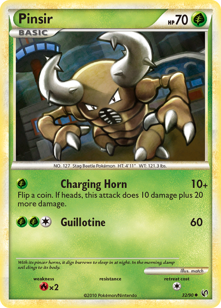 Pokemon | Pinsir (32/90) [HeartGold & SoulSilver: Undaunted] | The Nerd Merchant