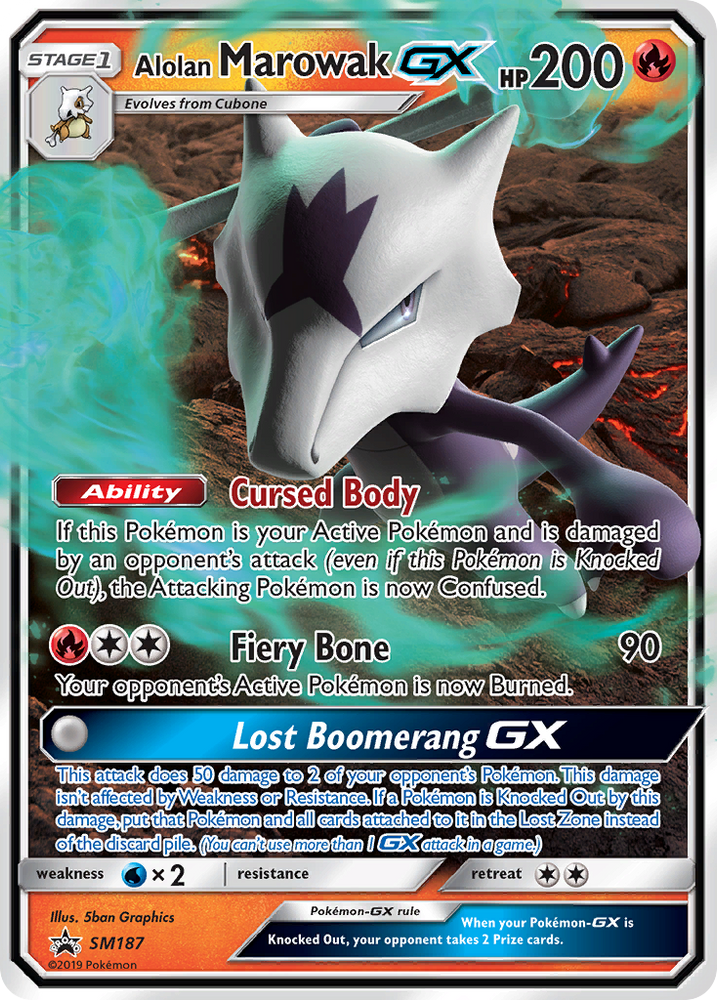 Pokemon | Alolan Marowak GX (SM187) [Sun & Moon: Black Star Promos] | The Nerd Merchant