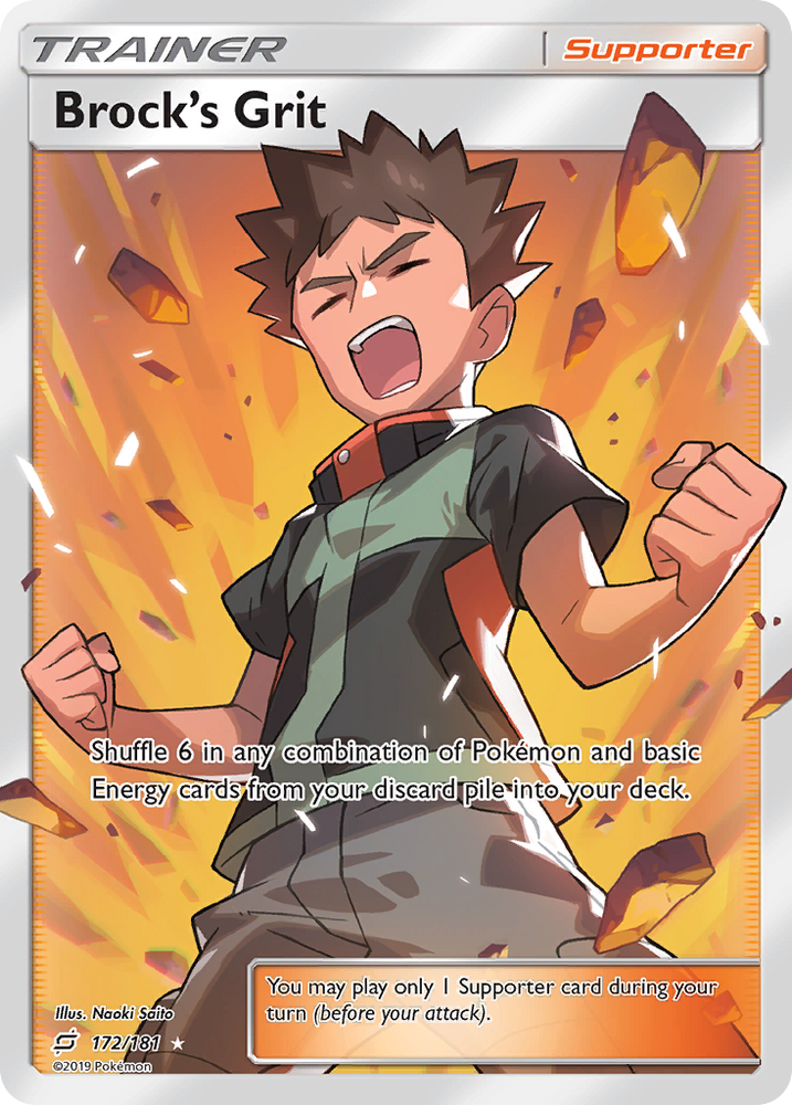 Pokemon | Brock's Grit (172/181) [Sun & Moon: Team Up] | The Nerd Merchant
