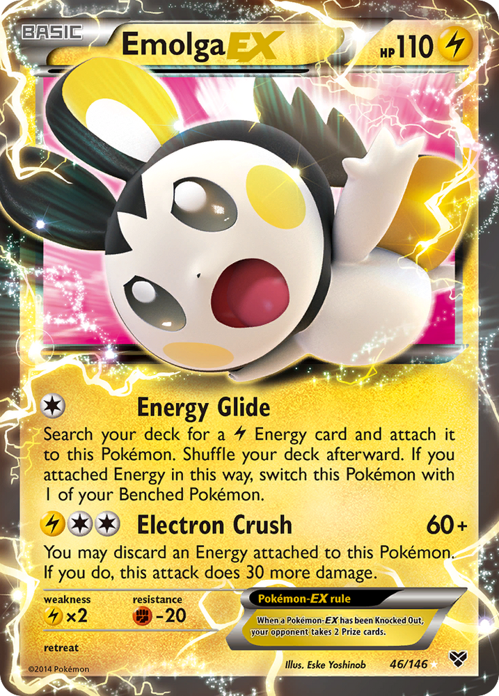 Pokemon | Emolga EX (46/146) [XY: Base Set] | The Nerd Merchant