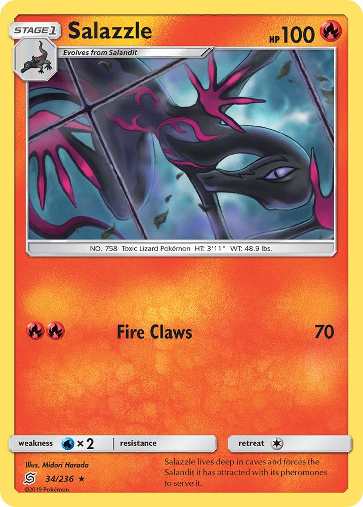 Pokemon | Salazzle (34/236) [Sun & Moon: Unified Minds] | The Nerd Merchant