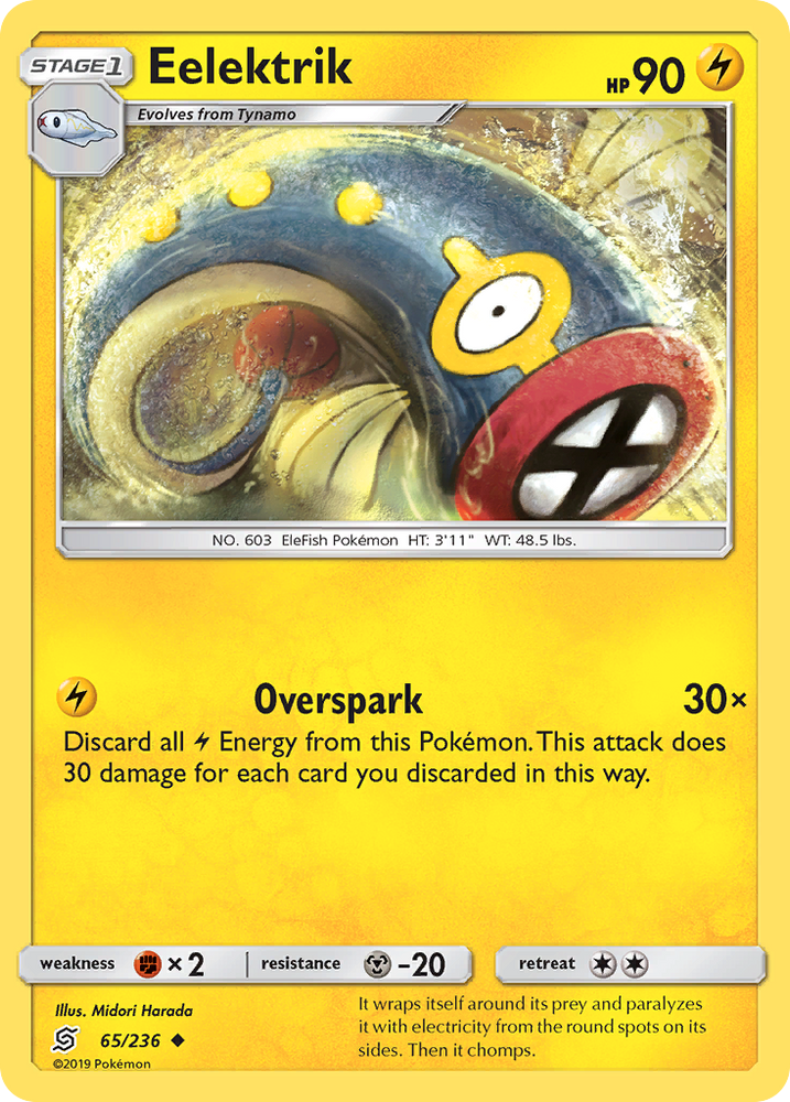 Pokemon | Eelektrik (65/236) [Sun & Moon: Unified Minds] | The Nerd Merchant