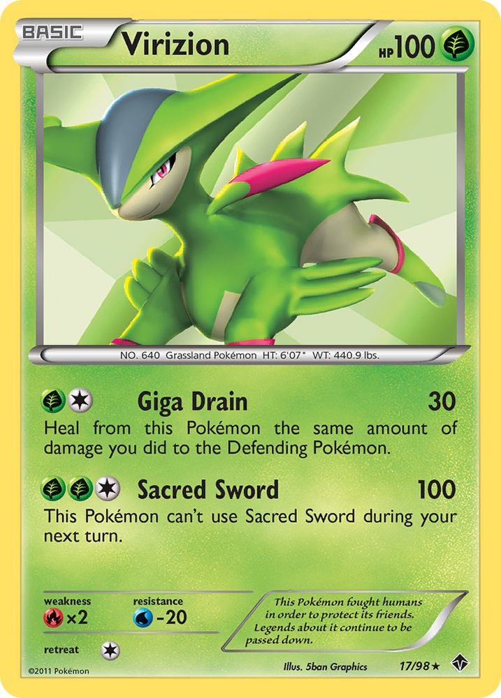 Pokemon | Virizion (17/98) [Black & White: Emerging Powers] | The Nerd Merchant