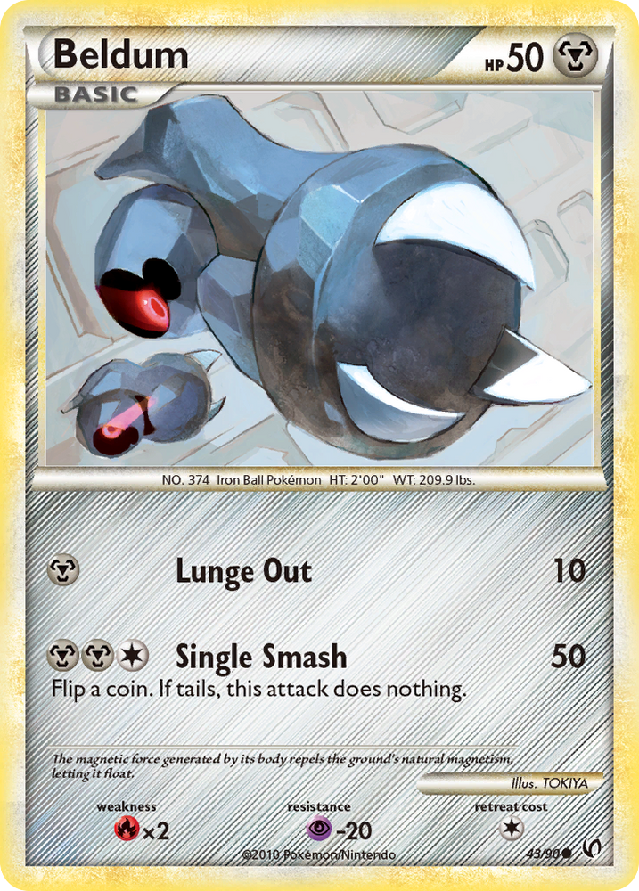 Pokemon | Beldum (43/90) [HeartGold & SoulSilver: Undaunted] | The Nerd Merchant