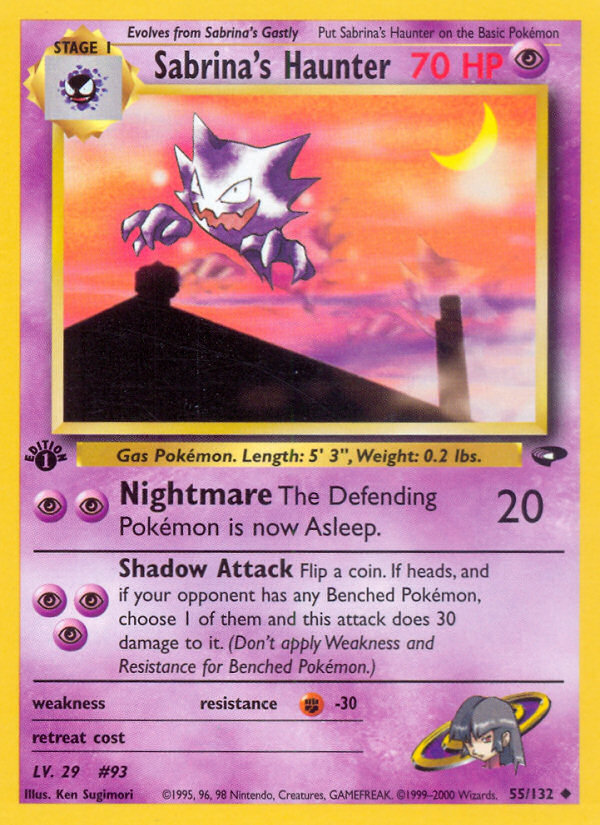 Pokemon | Sabrina's Haunter (55/132) [Gym Challenge 1st Edition] | The Nerd Merchant