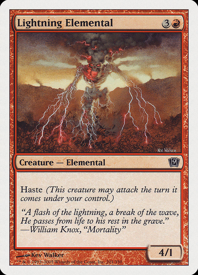 Magic | Lightning Elemental [Ninth Edition] | The Nerd Merchant