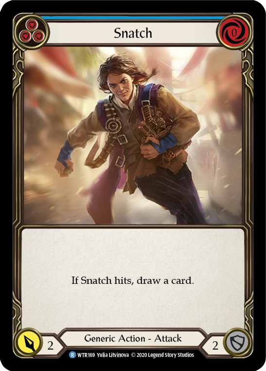 Flesh and Blood TCG | Snatch (Blue) [U-WTR169] (Welcome to Rathe Unlimited)  Unlimited Rainbow Foil | The Nerd Merchant