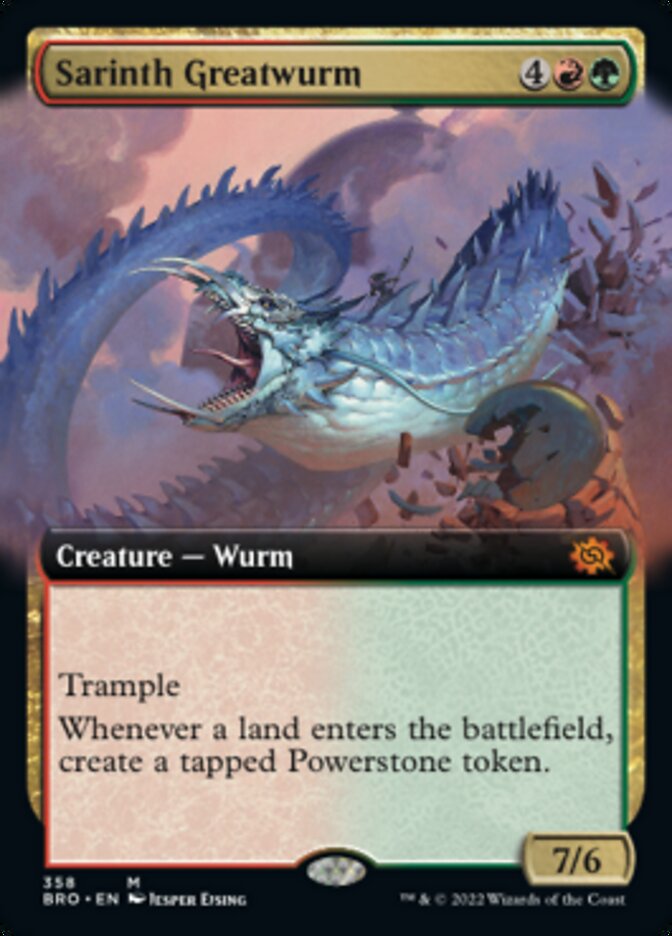 Magic | Sarinth Greatwurm (Extended Art) [The Brothers' War] | The Nerd Merchant