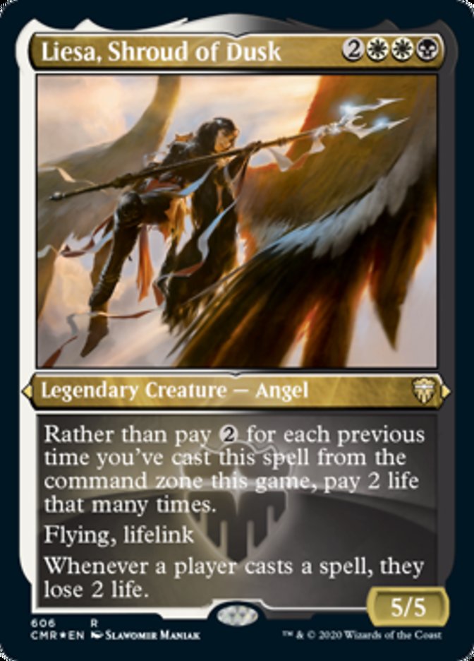 Magic | Liesa, Shroud of Dusk (Etched) [Commander Legends] | The Nerd Merchant