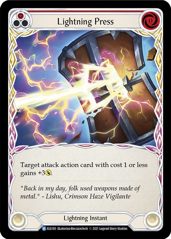 Flesh and Blood TCG | Lightning Press (Red) [ELE183] (Tales of Aria)  1st Edition Rainbow Foil | The Nerd Merchant
