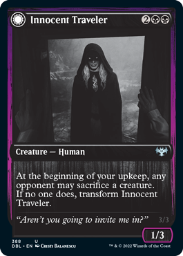Magic | Innocent Traveler // Malicious Invader [Innistrad: Double Feature] | The Nerd Merchant