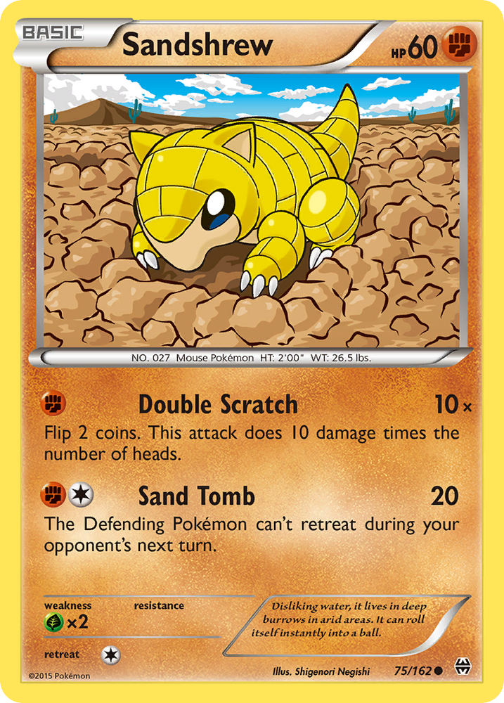 Pokemon | Sandshrew (75/162) [XY: BREAKthrough] | The Nerd Merchant