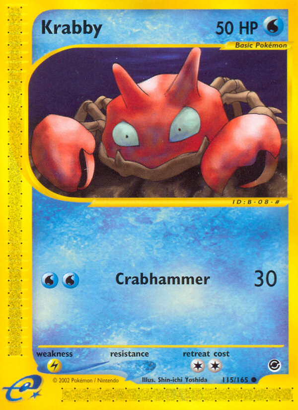 Pokemon | Krabby (115/165) [Expedition: Base Set] | The Nerd Merchant