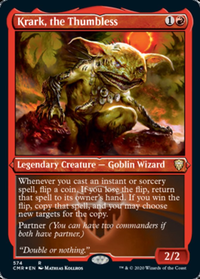 Magic | Krark, the Thumbless (Etched) [Commander Legends] | The Nerd Merchant