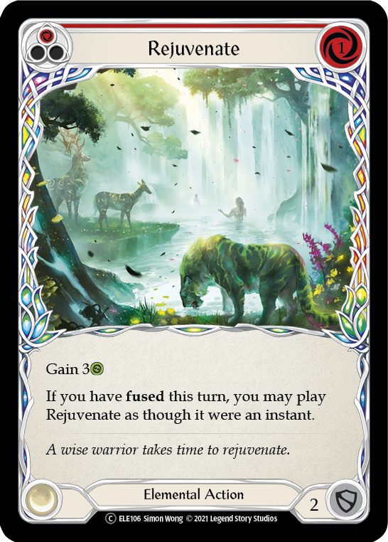 Flesh and Blood TCG | Rejuvenate (Red) [U-ELE106] (Tales of Aria Unlimited)  Unlimited Rainbow Foil | The Nerd Merchant