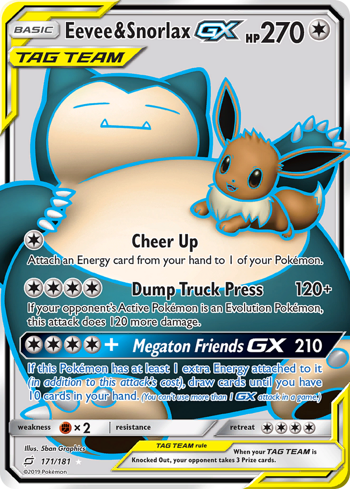 Pokemon | Eevee & Snorlax GX (171/181) [Sun & Moon: Team Up] | The Nerd Merchant
