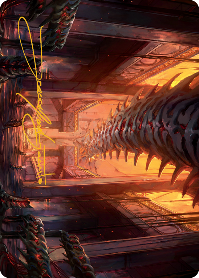 Magic | Bloodfell Caves Art Card (Gold-Stamped Signature) [March of the Machine Art Series] | The Nerd Merchant