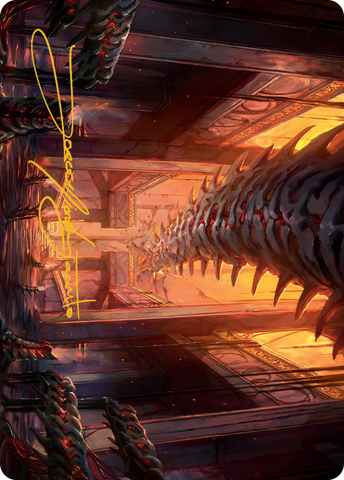 Magic | Bloodfell Caves Art Card (Gold-Stamped Signature) [March of the Machine Art Series] | The Nerd Merchant