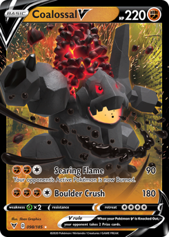 Pokemon | Coalossal V (098/185) [Sword & Shield: Vivid Voltage] | The Nerd Merchant