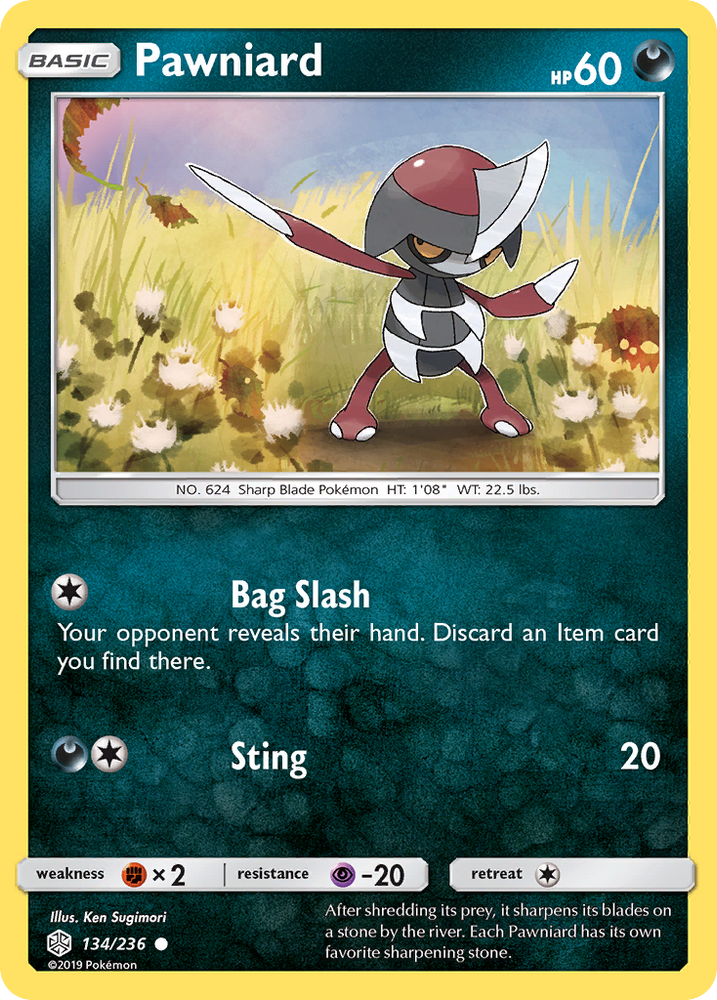 Pokemon| Pawniard (134/236) [Sun & Moon: Cosmic Eclipse] | The Nerd Merchant