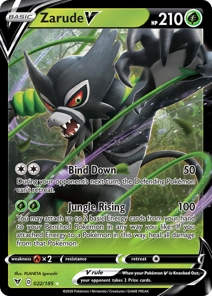 Pokemon | Zarude V (022/185) [Sword & Shield: Vivid Voltage] | The Nerd Merchant