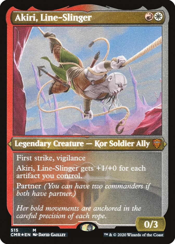 Magic | Akiri, Line-Slinger (Etched) [Commander Legends] | The Nerd Merchant