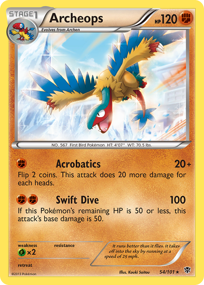 Pokemon | Archeops (54/101) [Black & White: Plasma Blast] | The Nerd Merchant