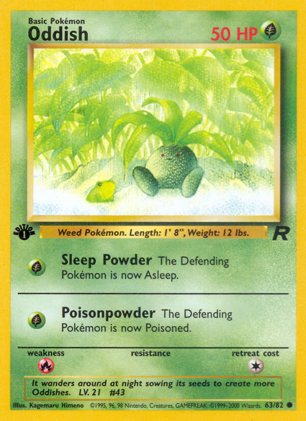 Pokemon | Oddish (63/82) [Team Rocket 1st Edition] | The Nerd Merchant