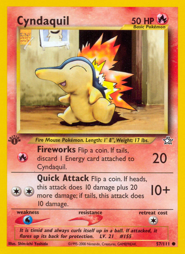 Pokemon | Cyndaquil (57/111) [Neo Genesis 1st Edition] | The Nerd Merchant