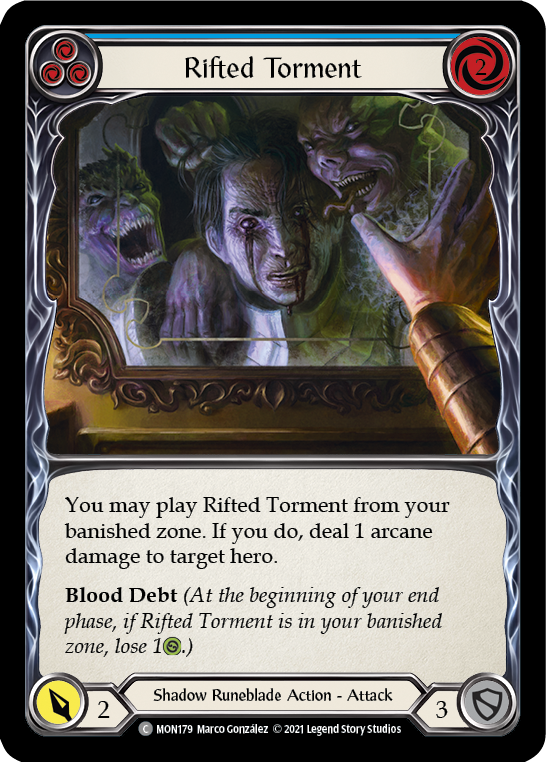 Flesh and Blood TCG | Rifted Torment (Blue) [MON179] (Monarch)  1st Edition Normal | The Nerd Merchant