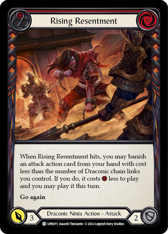 Flesh and Blood TCG | Rising Resentment (Red) [UPR075] (Uprising)  Rainbow Foil | The Nerd Merchant