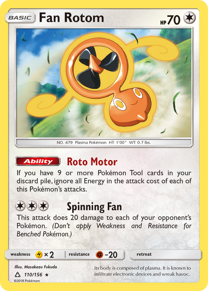 Pokemon | Fan Rotom (110/156) [Sun & Moon: Ultra Prism] | The Nerd Merchant