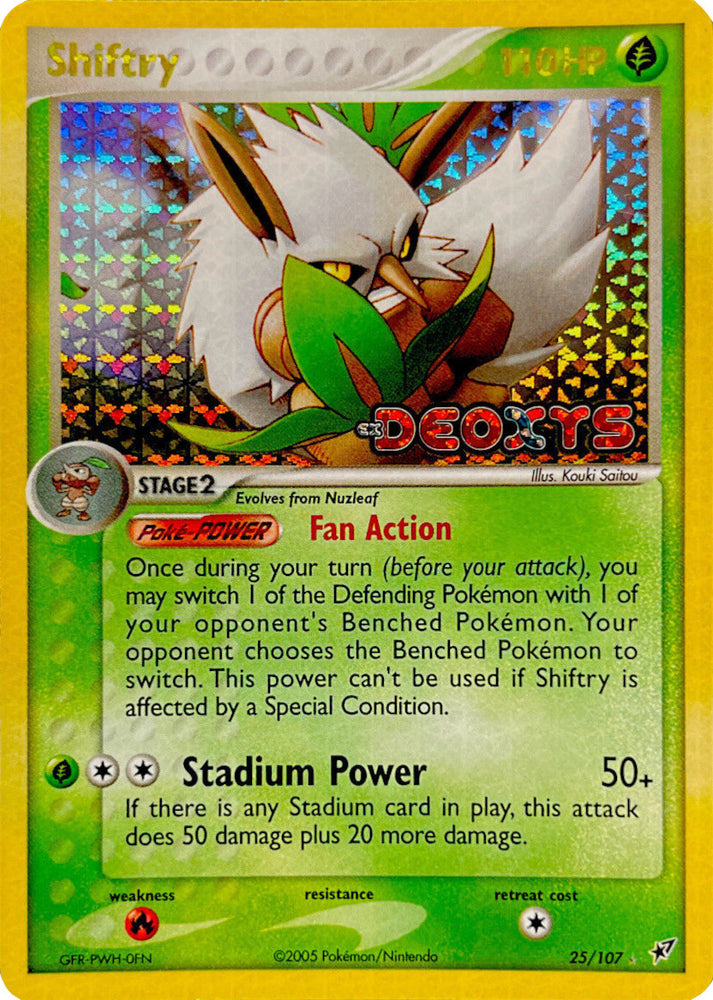 Pokemon | Shiftry (25/107) (Stamped) [EX: Deoxys] | The Nerd Merchant