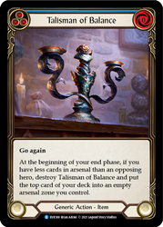 Flesh and Blood TCG | Talisman of Balance [EVR188] (Everfest)  1st Edition Cold Foil | The Nerd Merchant