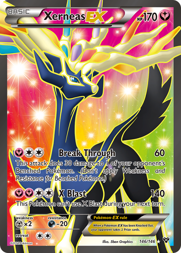 Pokemon | Xerneas EX (146/146) [XY: Base Set] | The Nerd Merchant