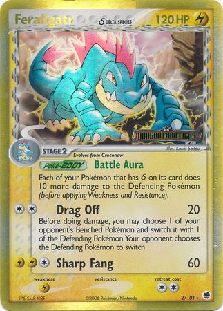 Pokemon | Feraligatr (2/101) (Delta Species) (Stamped) [EX: Dragon Frontiers] | The Nerd Merchant
