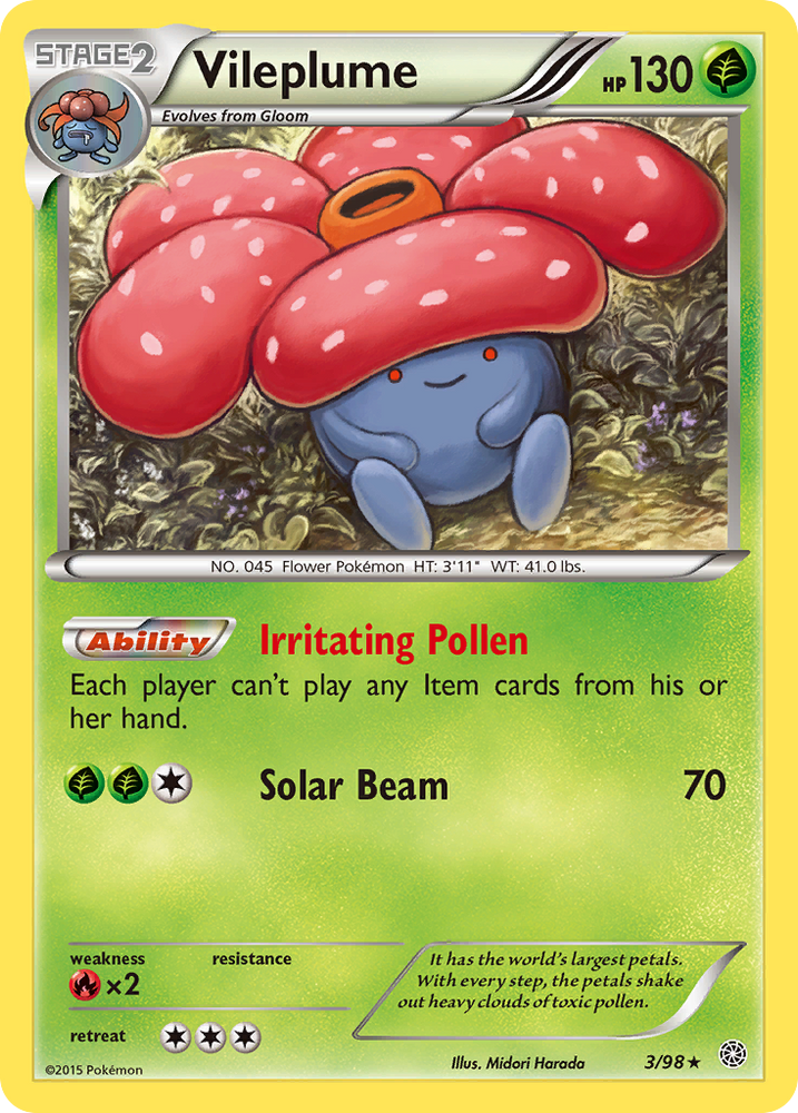 Pokemon | Vileplume (3/98) [XY: Ancient Origins] | The Nerd Merchant