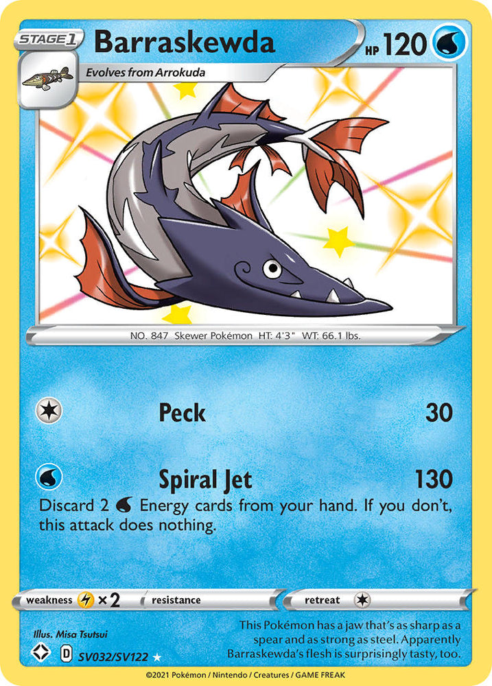 Pokemon | Barraskewda (SV032/SV122) [Sword & Shield: Shining Fates] | The Nerd Merchant
