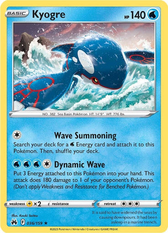 Pokemon | Kyogre (036/159) [Sword & Shield: Crown Zenith] | The Nerd Merchant