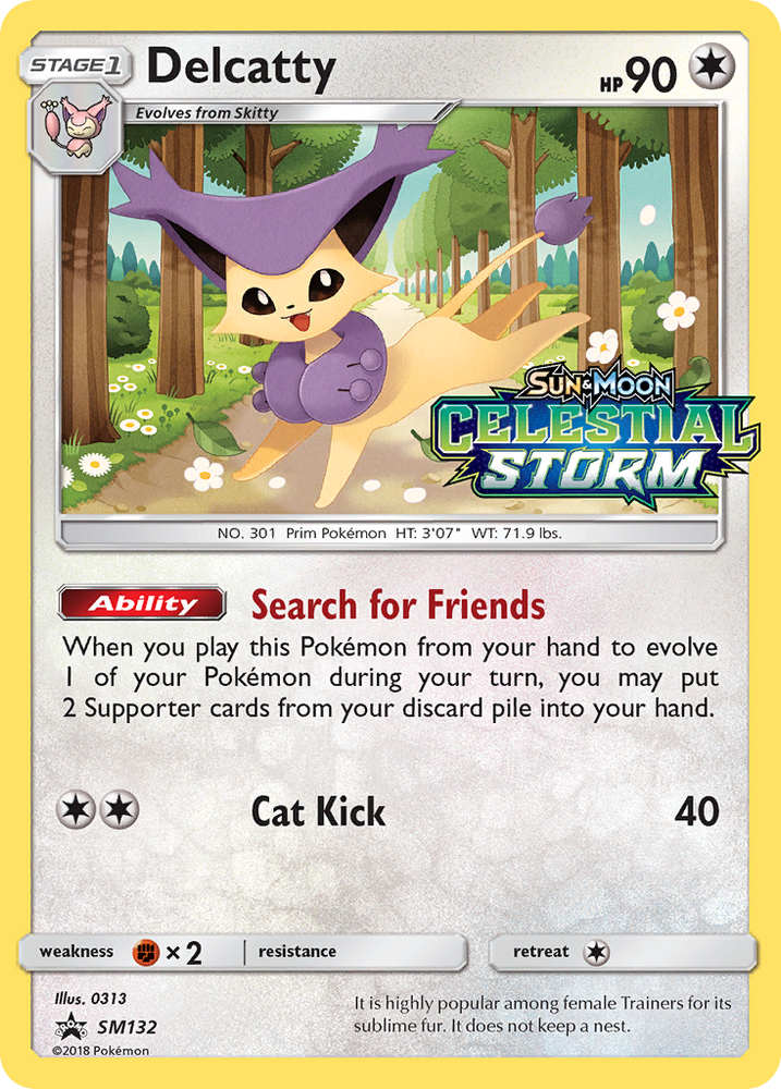 Pokemon | Delcatty (SM132) [Sun & Moon: Black Star Promos] | The Nerd Merchant