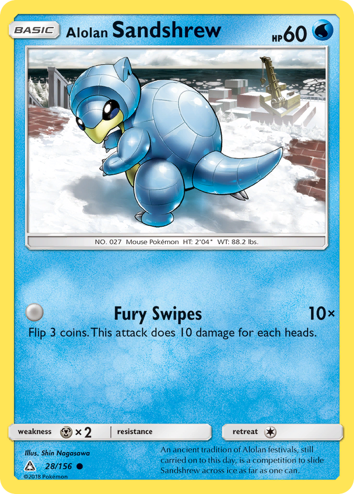 Pokemon | Alolan Sandshrew (28/156) [Sun & Moon: Ultra Prism] | The Nerd Merchant